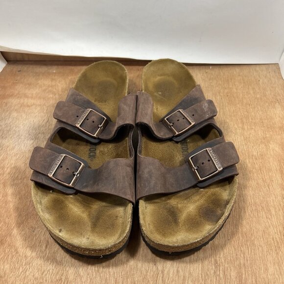 Birkenstock Arizona Brown Slide Men Size EU 48 / US 15 Sandals - Picture 1 of 8